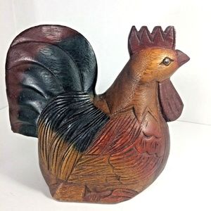 Mandalay Box Company Wooden Hen Figure Statue